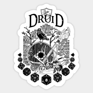 RPG Class Series: Druid - Black Version Sticker